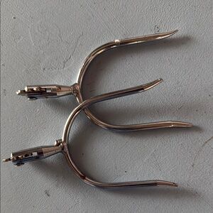 Elegant Silver Metal Spurs